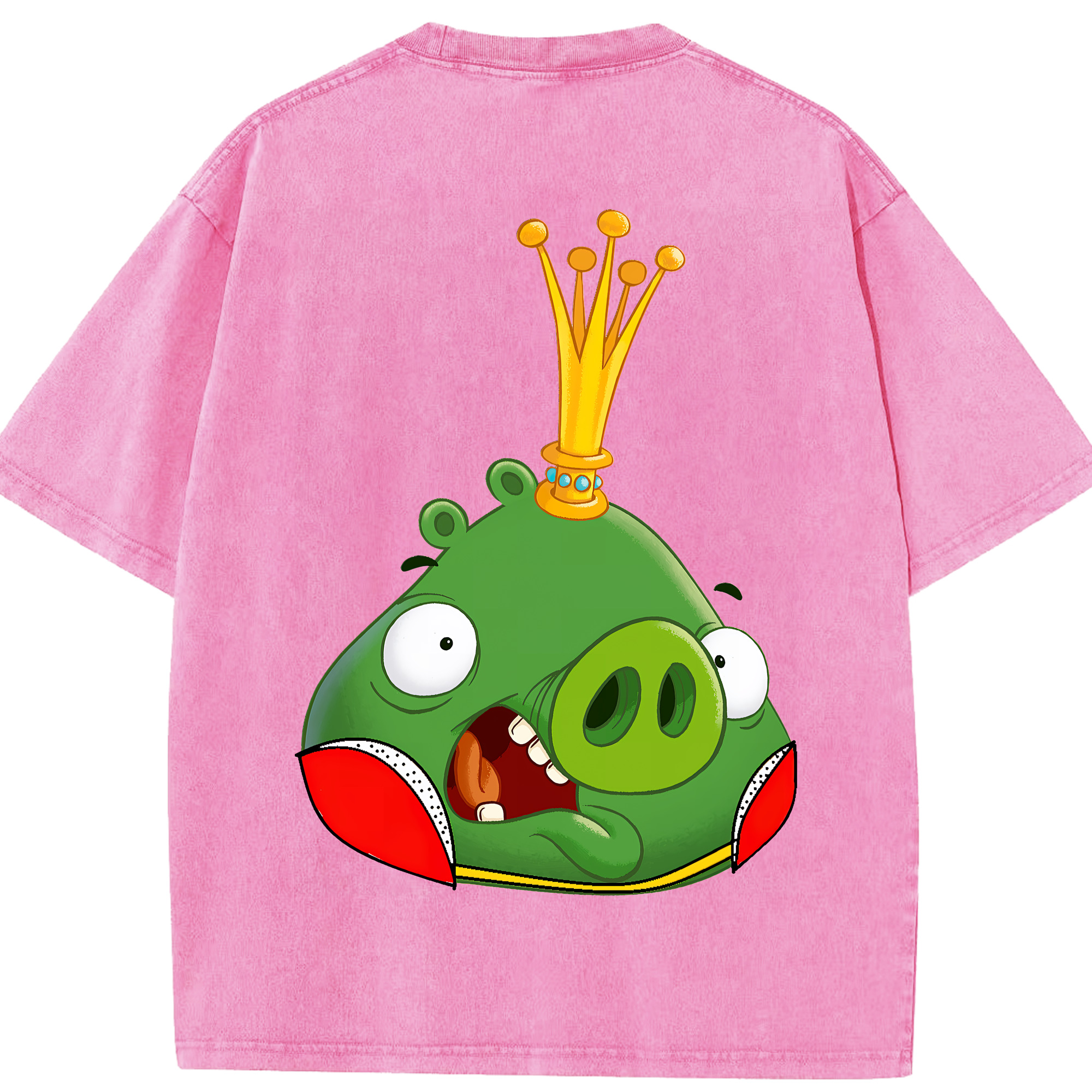 （画像用） Angry Birds アングリーバード 綿100% ヴィンテージ風 半袖Tシャツ（背面プリント）